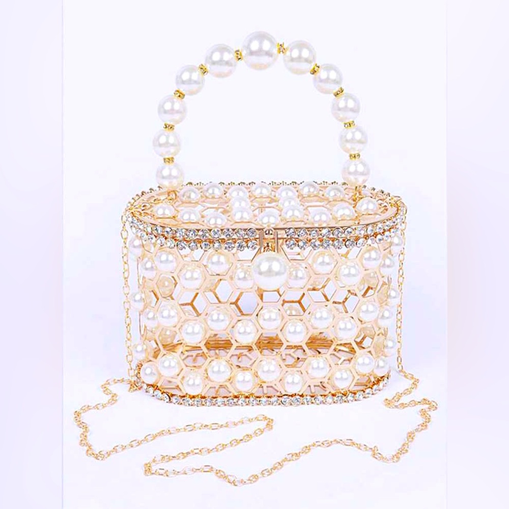 Freshwater Pearl Top Handle Evening Bag